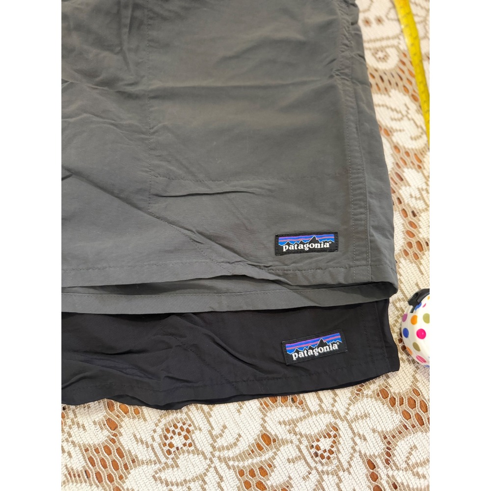 Lot of 2 Patagonia Mens Baggies Shorts Grey Black Size M